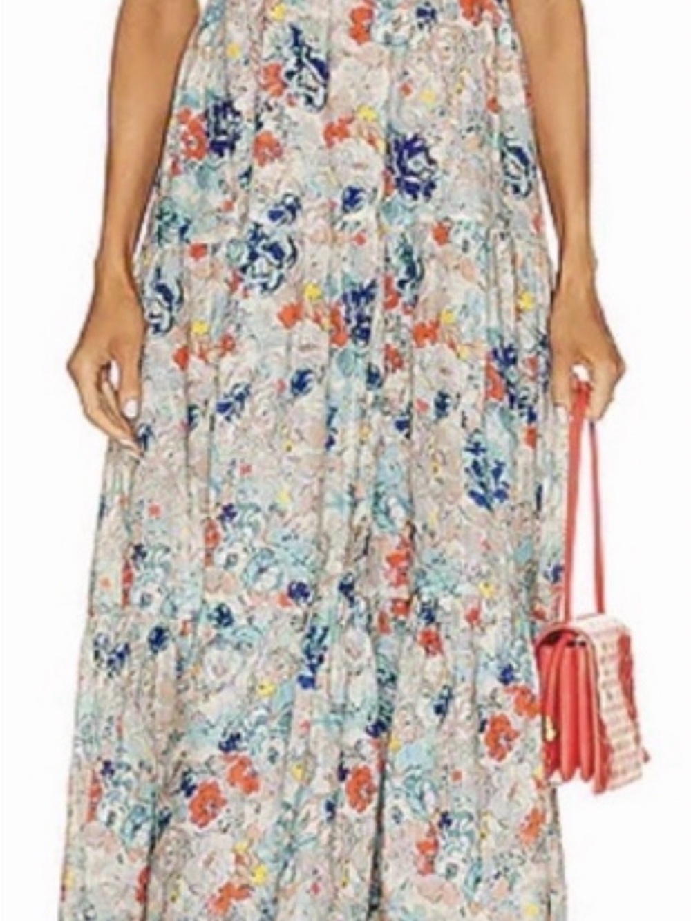 Zimmermann Clover Tie Front Midi Dress - Topaz Peony Floral - Size 3